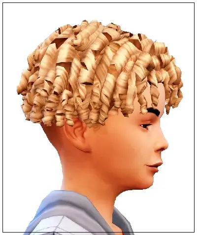 Birksches sims blog: Tight Curls Shaved hair for boys for Sims 4