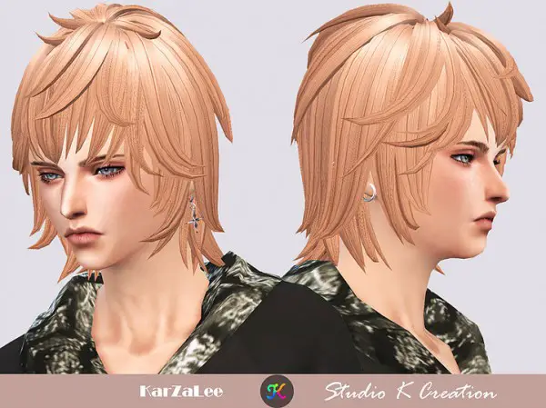 Studio K Creation: Animate hair 95 Zen for Sims 4