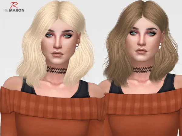 The Sims Resource: Naira Hair Retextured by remaron for Sims 4