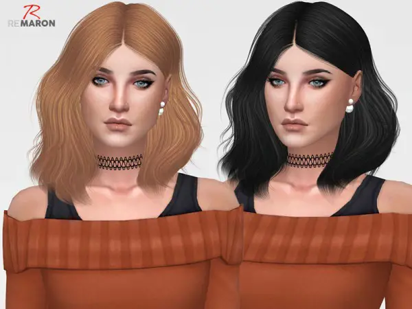 The Sims Resource: Naira Hair Retextured by remaron for Sims 4