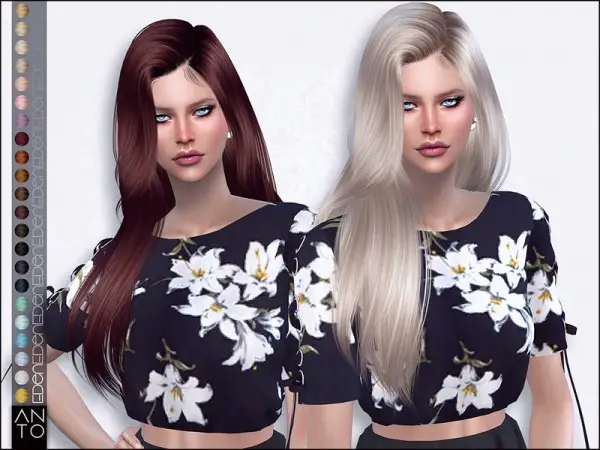 The Sims Resource: Eden hair by Anto for Sims 4
