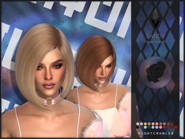 The Sims Resource: Sandy hair by Nightcrawler for Sims 4