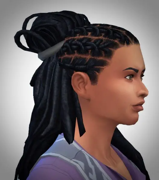 Birksches sims blog: Half Bound Dreads hair for Sims 4