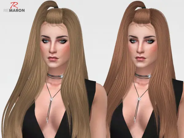The Sims Resource: LeahLillith`s Radiant hair retextured by remaron for Sims 4
