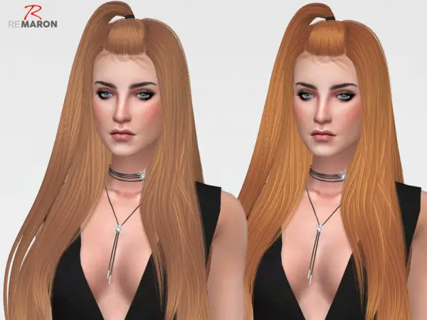 The Sims Resource: LeahLillith`s Radiant hair retextured by remaron for Sims 4