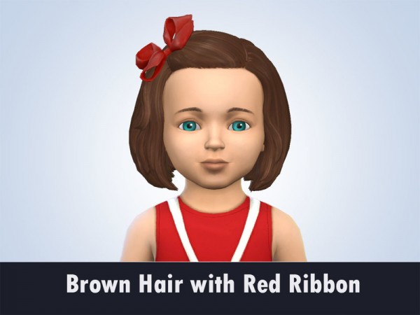 The Sims Resource: Brown Hair recolored by kitty.e for Sims 4