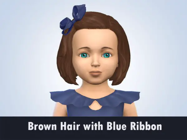 The Sims Resource: Brown Hair recolored by kitty.e for Sims 4