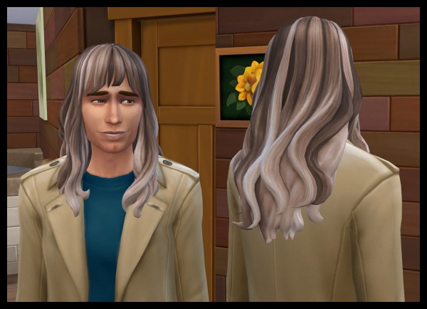 Mod The Sims: Ombre Long Wavy Hair 56 Recolours   Seasons Required by Simmiller for Sims 4
