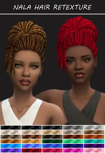 Simsworkshop: Nala Hair Braids Retexture by maimouth for Sims 4