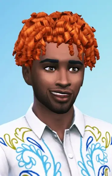 Birksches sims blog: Tight Curls shaved hair for Sims 4