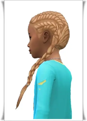 Birksches sims blog: Pull Back Braids Long Pigs hair for Sims 4