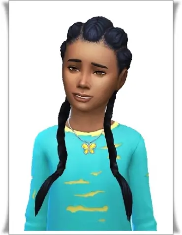 Birksches sims blog: Pull Back Braids Long Pigs hair for Sims 4