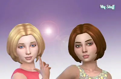 Mystufforigin: Brooke Hair for Girls for Sims 4