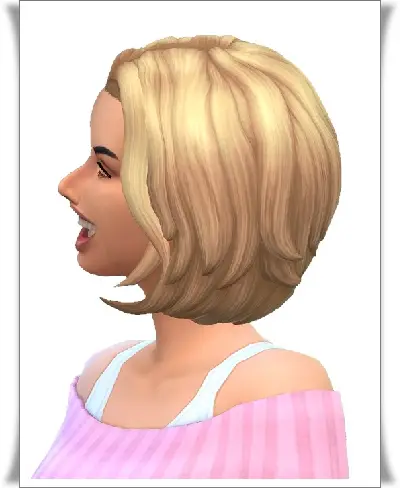 Birksches sims blog: Wavy Bob Side Bangs hair for Sims 4