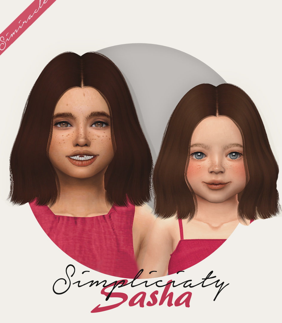 Simiracle: Simpliciaty`s Sasha hair retextured - Sims 4 Hairs