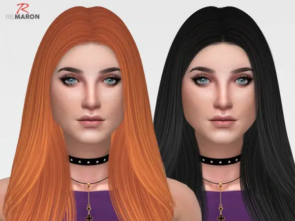 The Sims Resource: Nightcrawler`s Breeze Hair Retextured by Remaron for Sims 4