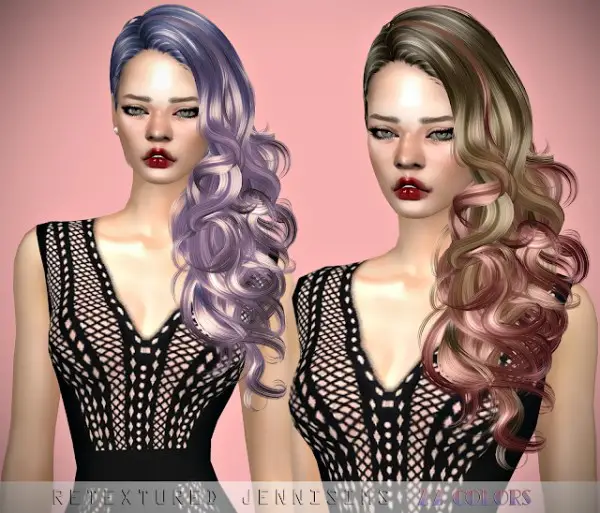 Jenni Sims: Newsea`s Bitter Sweet Hair retextures for Sims 4