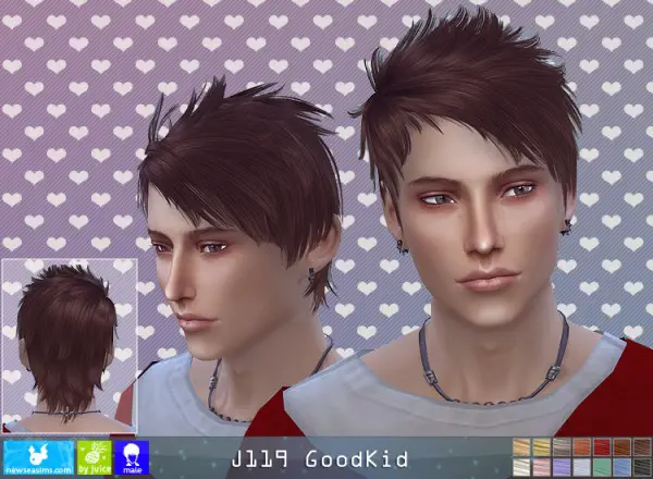 NewSea: J119 Good Kid hair for Sims 4