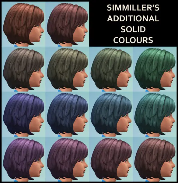 Mod The Sims: Kickin It Wavy Bob Hair Recolours by Simmiller for Sims 4