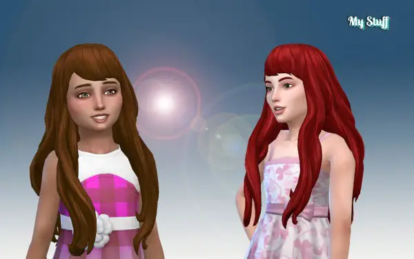 Mystufforigin: Nicole Hair retexures V2 for Girls for Sims 4
