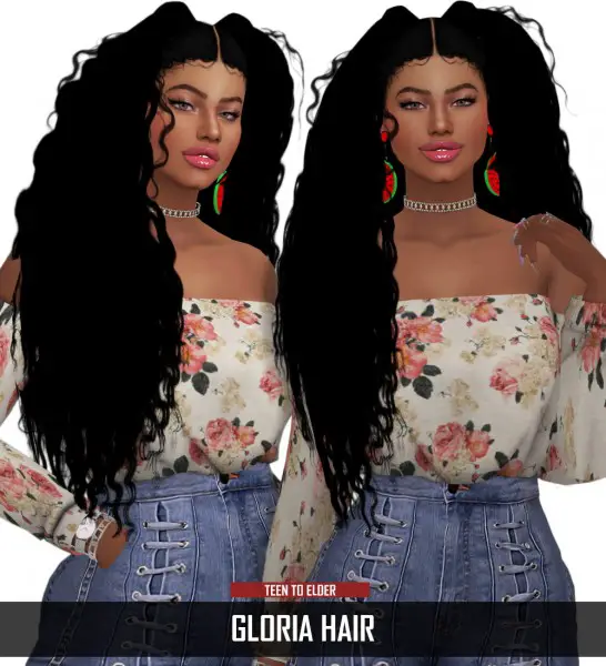Coupure Electrique: Gloria hair for Sims 4