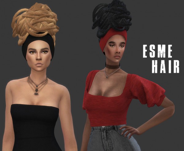 Leo 4 Sims: Esme hair for Sims 4