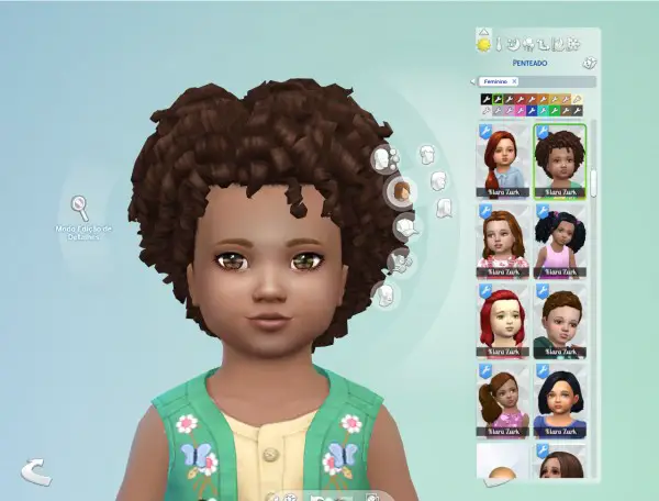 Mystufforigin: Tight Curls Hair for Toddlers for Sims 4