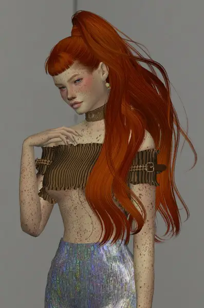 Coupure Electrique: Newsea`s Born This Way hair retextured for Sims 4