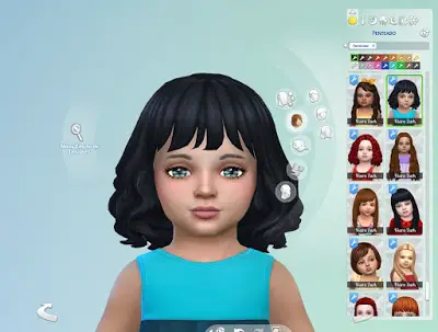 Mystufforigin: Medium Wavy Seasons Hair for Toddlers for Sims 4
