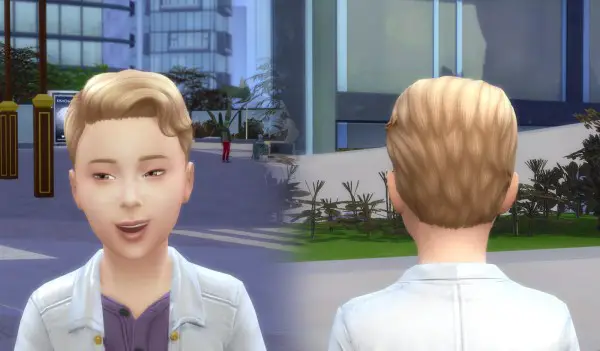 Mystufforigin: Glamour Wavy hair retextured for Sims 4