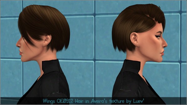 Mertiuza: Wings OE0912 hair retextured for Sims 4