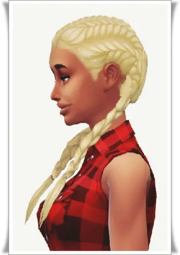 Birksches sims blog: Lady’s Pull Back Long Pigs hair for Sims 4