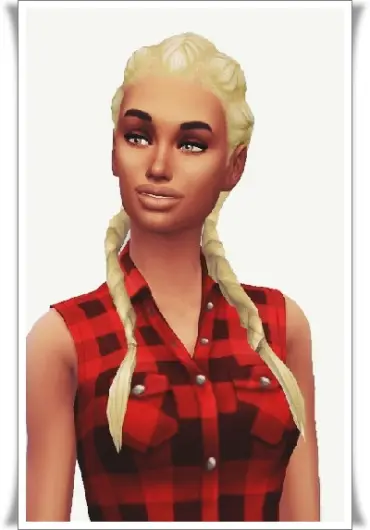 Birksches sims blog: Lady’s Pull Back Long Pigs hair for Sims 4