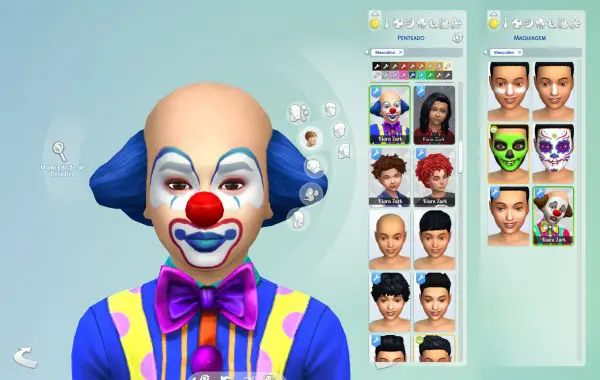 Mystufforigin: Clown Hair for Kids for Sims 4