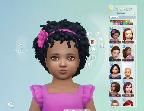 Mystufforigin: Flower Tight Curls for Sims 4
