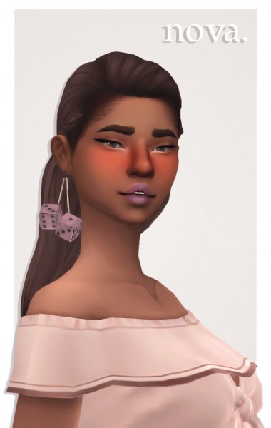 Cowplant Pizza: Nova hair recolored for Sims 4
