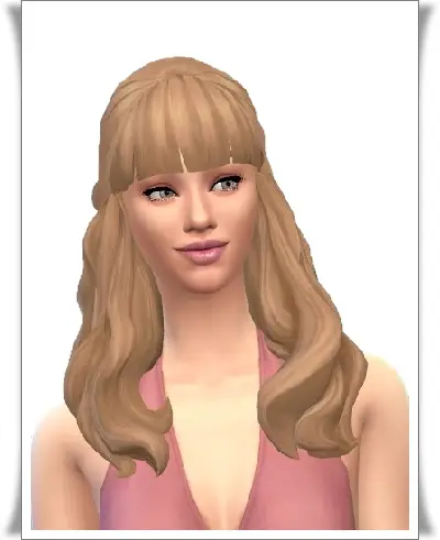 Birksches sims blog: Christin Half Up Hair for Sims 4