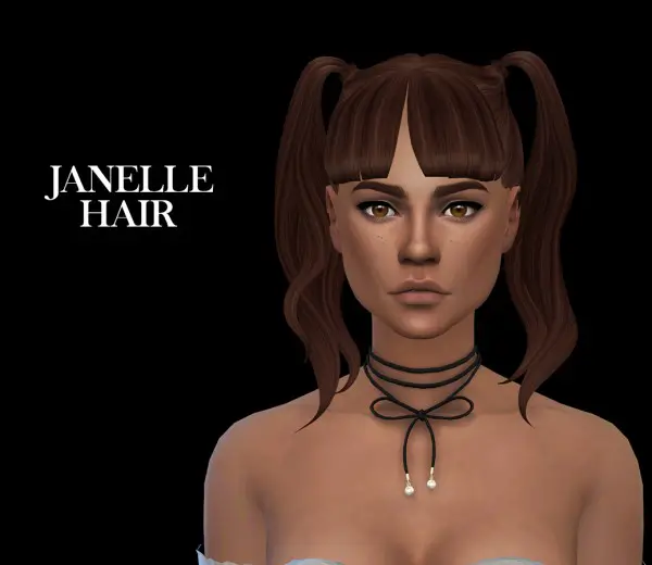 Leo 4 Sims: Janelle hair 2 retextured for Sims 4