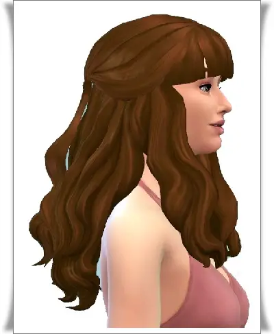 Birksches sims blog: Christin Half Up Hair for Sims 4