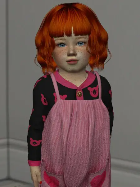 Coupure Electrique: Anto`s Nhoa hair retextured  kids and toddlers version for Sims 4