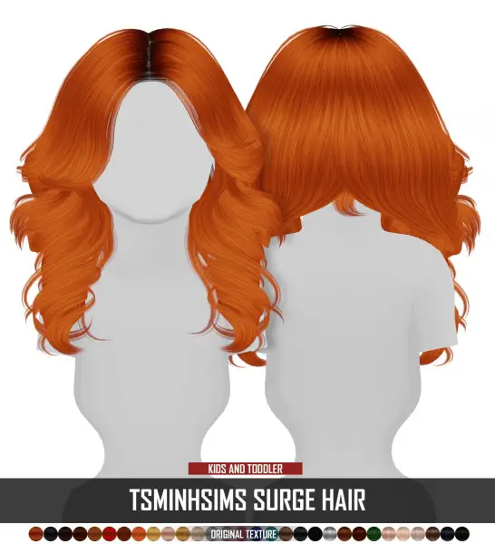 Coupure Electrique: Tsminh`s Surge hair retextured   Kids and Toddlers Version for Sims 4
