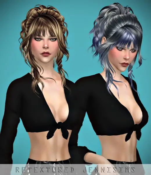 Jenni Sims: Newsea`s Ferris Wheel Hair retextured for Sims 4