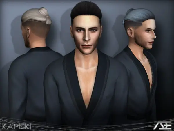 The Sims Resource: Kamski hair by Ade Darma for Sims 4