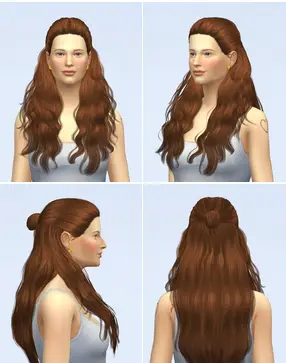 Rusty Nail: Cazy`s Hannah hair retextured for Sims 4