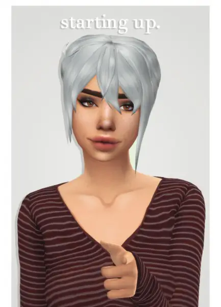 Cowplant Pizza: Starting up hair recolored for Sims 4
