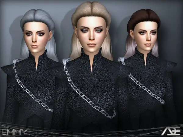 The Sims Resource: Emmy Hair by Ade Darma for Sims 4
