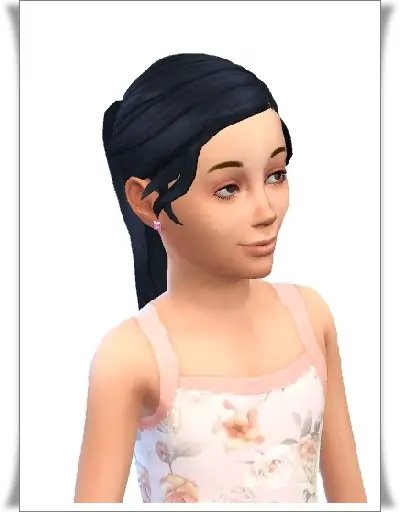 Birksches sims blog: Long Ponytail hair for girls for Sims 4