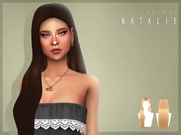 Enrique: Natalie Hair for Sims 4
