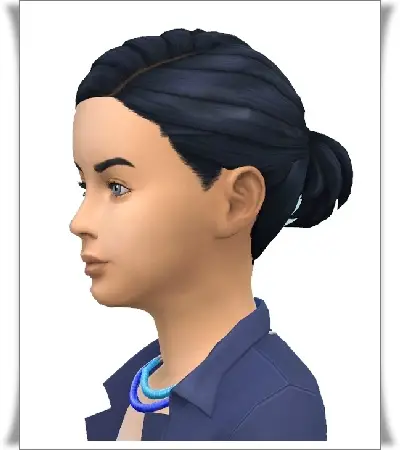 Birksches sims blog: Fancy Small Ponytail hair for kids for Sims 4
