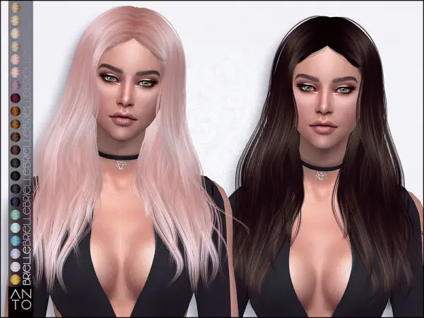 The Sims Resource: Brielle Hair by Anto for Sims 4